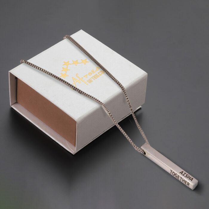 Mens 3 D Bar Pendant - Image 8