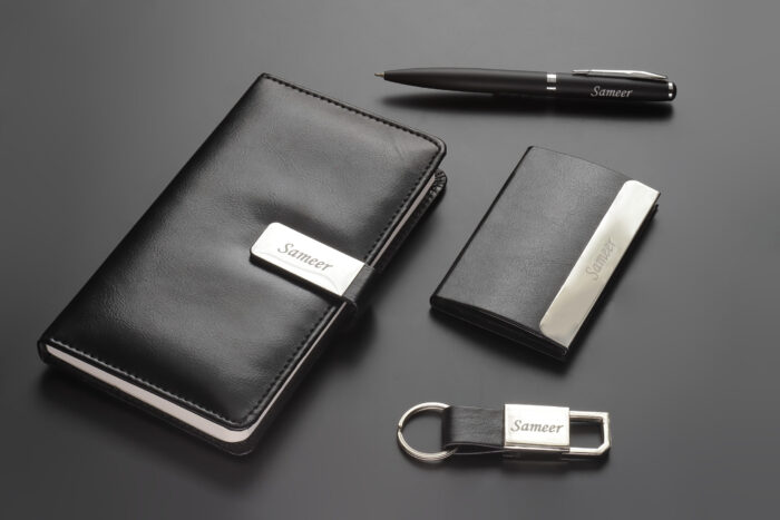 Men - Combo Of 4 ( Card Holder / Pen / Diary / Keychain )